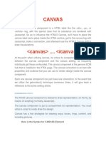 Canvas: Here Is The Syntax For CANVAS Element