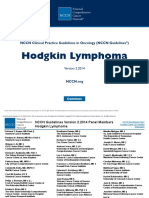 Hodgkin Lymphoma: NCCN Clinical Practice Guidelines in Oncology (NCCN Guidelines)