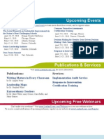 Upcoming Events: Publications: Services