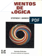 Elementos de Lógica, 5ta Edición - Stephen F. Barker