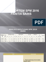 Analisis Pencapaian Sains SPM 2016 Kelas 4 MPED dan 4 Landskap