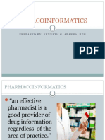 Pharmacoinformatics: Prepared By: Kenneth G. Abarra, RPH