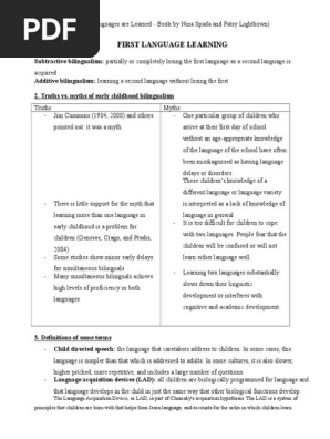 Language Learning Theory