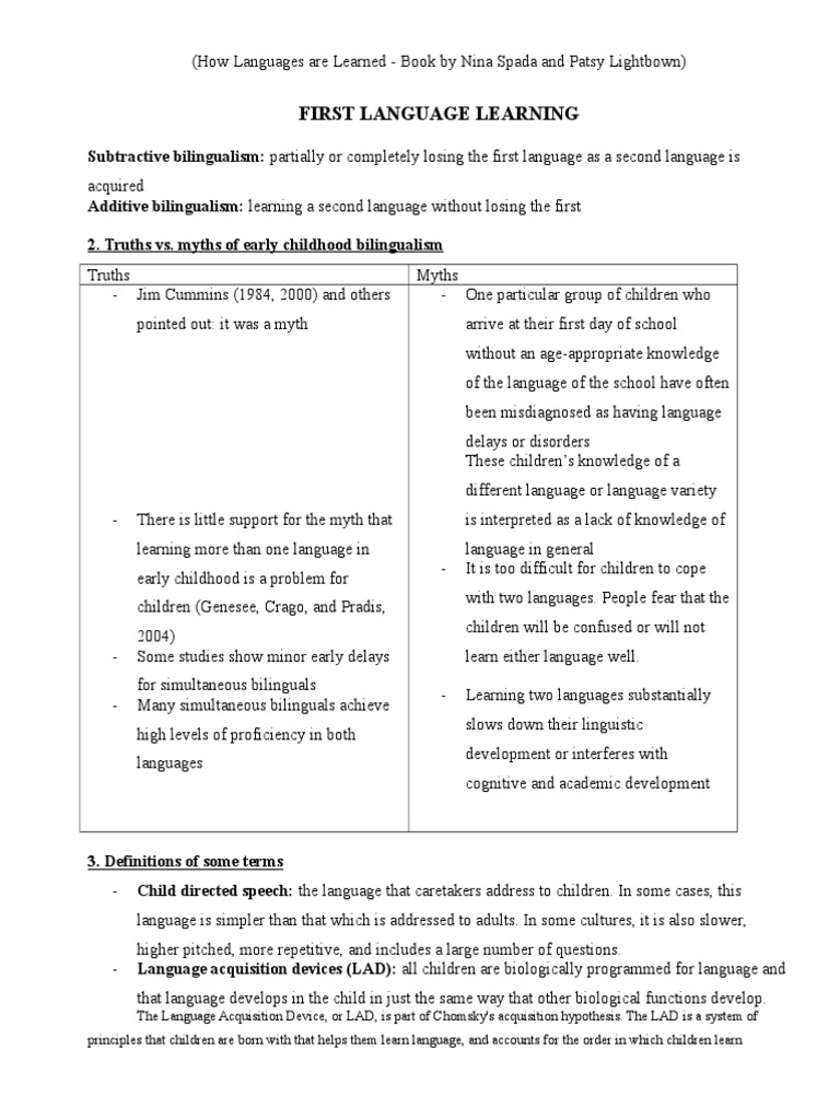 Language Learning Theory | PDF | Language Acquisition | Second Language