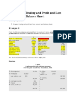 Examples of Trading Accounts and Balance Sheets