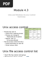 Unix and Windows Access Control