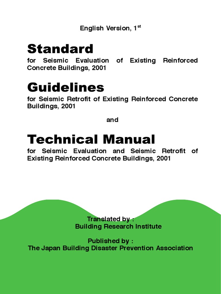 BRI - Japan - Seismic Evaluation of Existing RC Buildings - 2001 | PDF ...