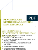 Pengelolaan Sumberdaya Mineral Dan Batubara