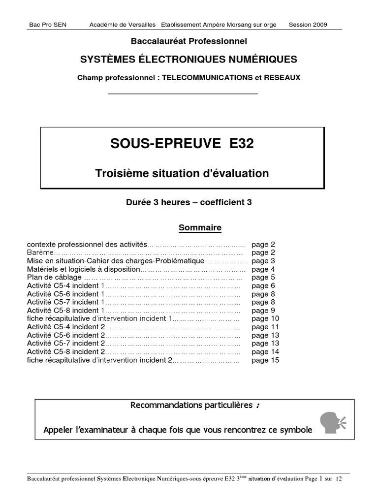 Exemple Dossier De Synthèse Bac Pro Sen  Le Meilleur Exemple