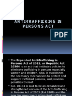 Anti-trafficking in Persons Act Report