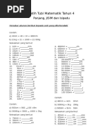 Latih Tubi Matematik Tahun 4