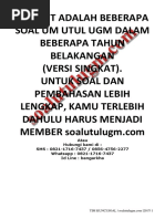 Download Download Bonus Soalpembahasan UM Utul UGM Soshum by faza1234 SN347273228 doc pdf