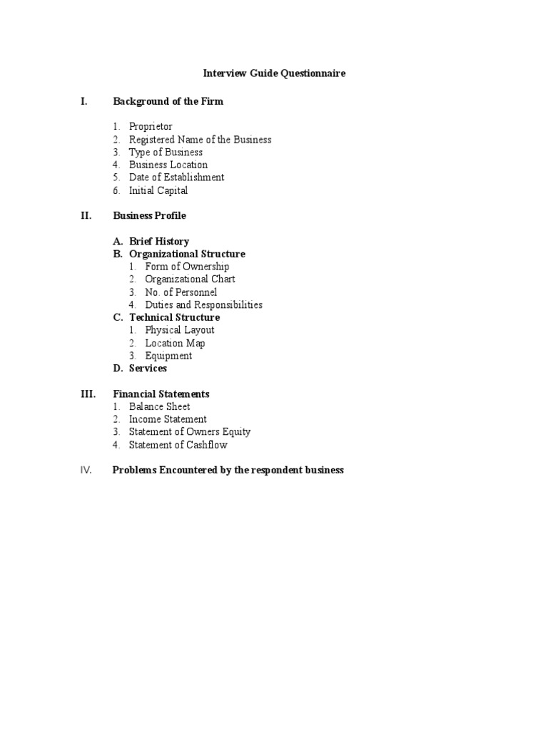 Comprehensive Business Interview Guide | PDF