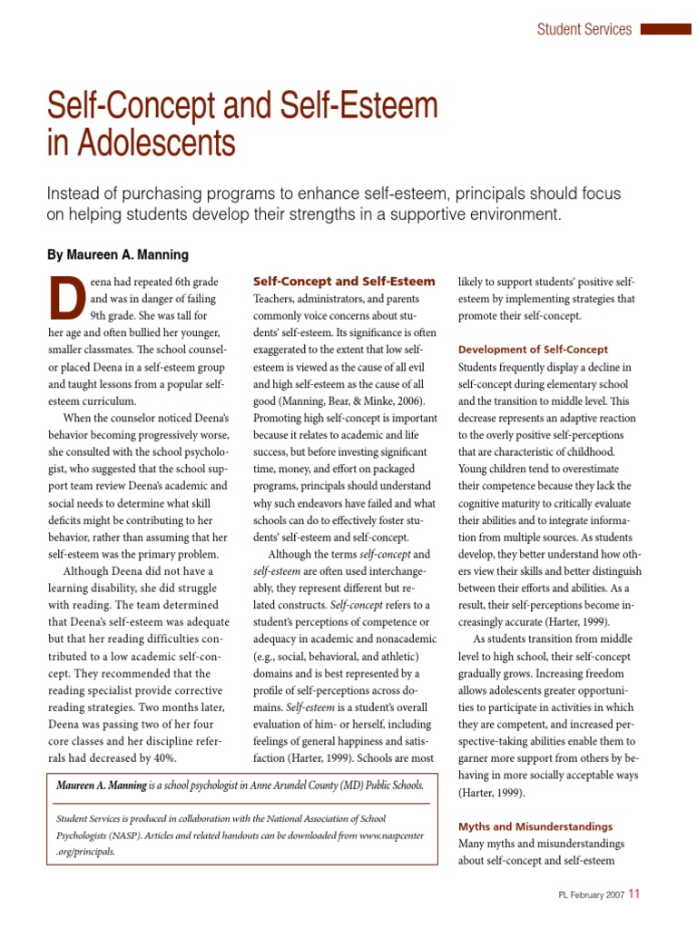 Self-Concept and Self-Esteem in Teens | PDF | Self Concept | Self Esteem
