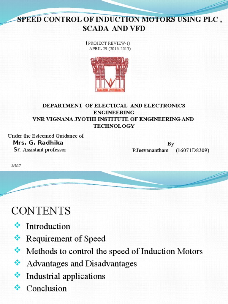 Speed Control of Induction Motors | PDF | Engines | Electrical Components