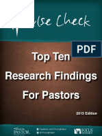 Top Ten Research Findings For Pastors