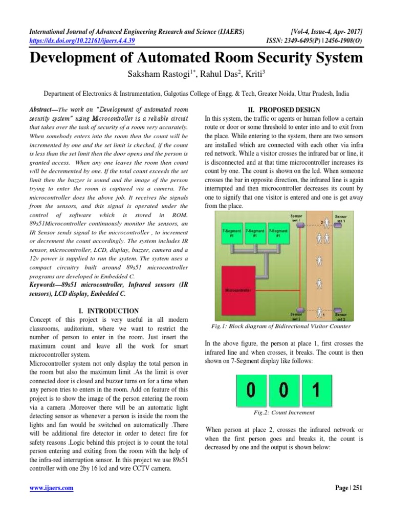 Development of Automated Room Security System | PDF | Microcontroller ...