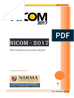 NICOM 2017 Post-Conference Summary Report
