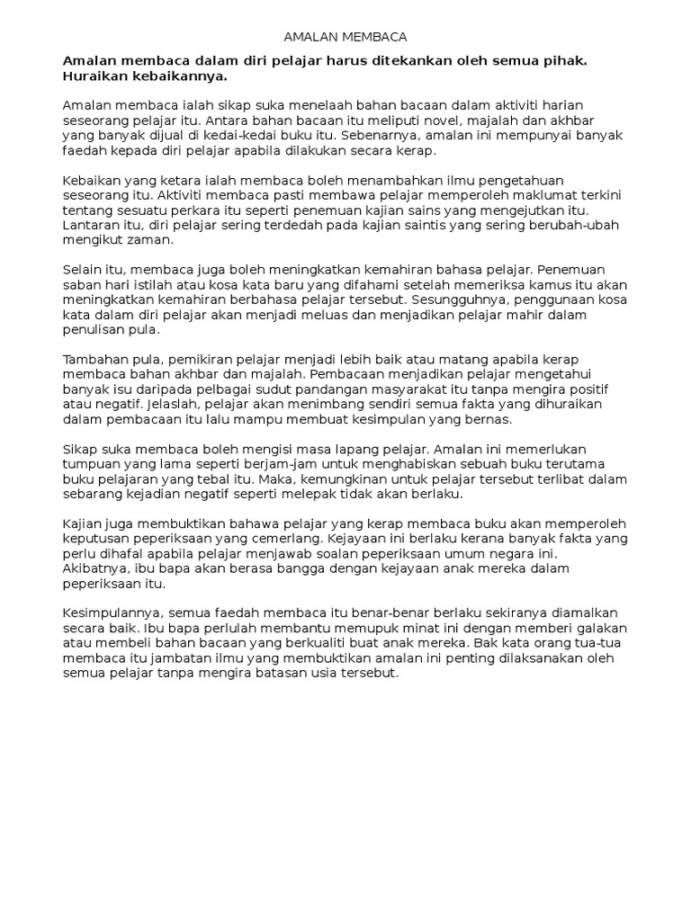 Amalan Membaca Pdf