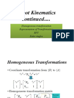 Chapter 3 B Homogeneous Tranf, Representation of Transfor, Inv of Trandformation, FWD Inv Kiematics RPY Euler