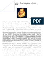 Los Consejos Del Quijote a Sancho Para Ser Un Buen Gobernador de Barataria