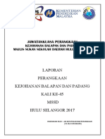 Perangkaan Kejohanan Padang Dan Balapan Daerah H. Selangor 2017