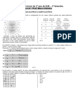 2 Lista de Exercicios Do 2 Bim Do 2 Ano Do EM CAMPO ELETRICO