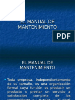 El Manual de Mantenimiento