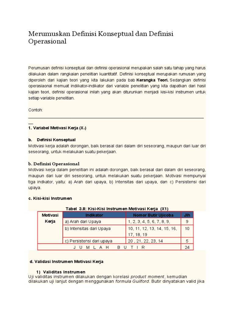 Definisi Konseptual Dan Definisi Operasional