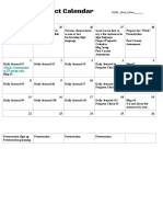 Passion Project Calendar: Topic:Sign Language Goal: Learn It