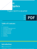 Mat-: Linear Algebra: Topic:Cryptography