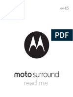 Moto Surround User Manual/Manual de Usuario