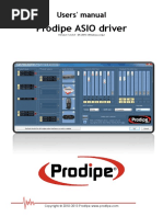 Prodipe ASIO Driver Manual