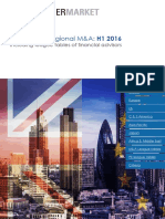 Global and Regional MA Activity During H1 2016 Including Financial Advisor League Tables