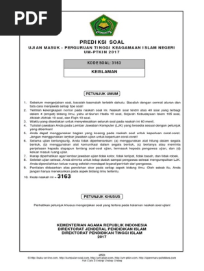 Contoh Soal Tes Um Ptkin 2018 Jawabanku Id