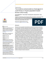 The Incidence and Prevalence of Pterygium in Souh Korea