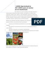 Normas ISO 14000 Agroindustria Guatemala ISO 14001 para el sector agroindustrial en Guatemala.docx