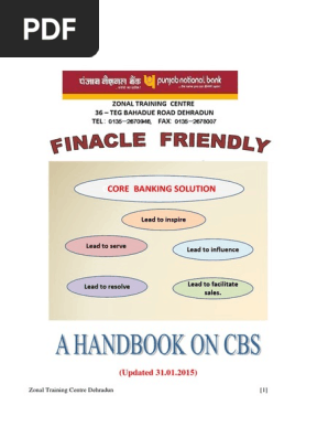 Finacle Friendly a Handbook on Cbs | Identity Document ... - 