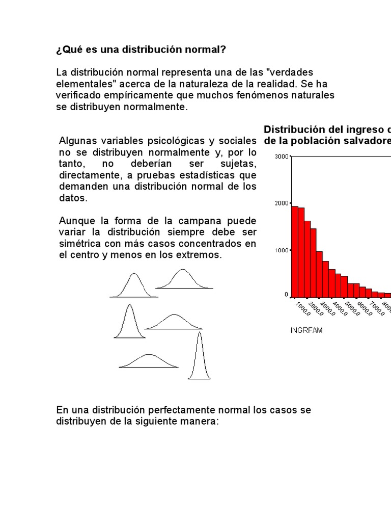 Qué Es Una Distribución Normal Distribución normal