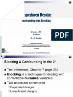 Eksperimen Desain: Confounding dan Blocking