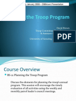 Planning The Troop Program: University of Scouting January 2008 - Dbbrown Presentation