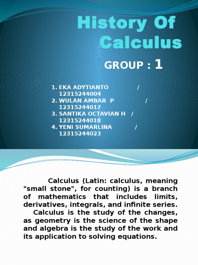 History of Calculus | PDF | Teaching Methods & Materials