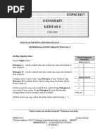 Soalan Percubaan Geografi Penggal 2 STPM 2017 - Kedah