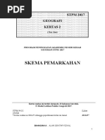 Skema Percubaan Geografi Penggal 2 STPM 2017 - Kedah