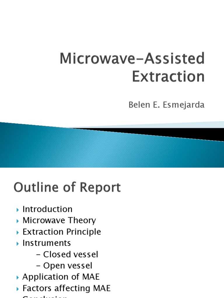 Microwave-Assisted Extraction Overview | PDF