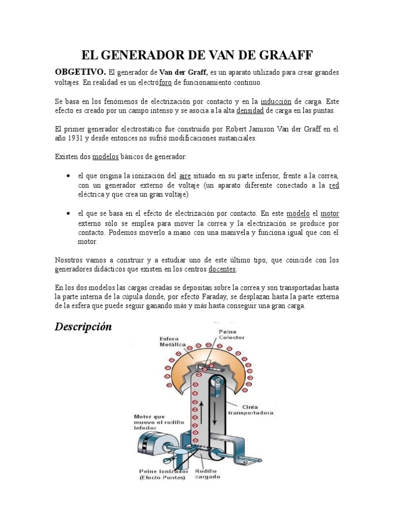 Explique O Funcionamento Do Gerador De Van De Graaff