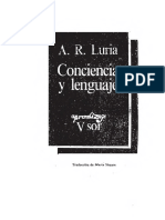 A. R. Luria - Conciencia y Lenguaje