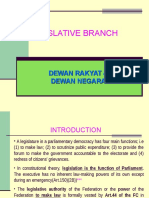 Legislative Branch: Dewan Rakyat & Dewan Negara