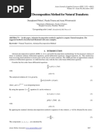 Good - Application of Decomposition Method For Natural Transform