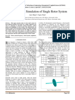 Modelling and Simulation of Single Rotor System